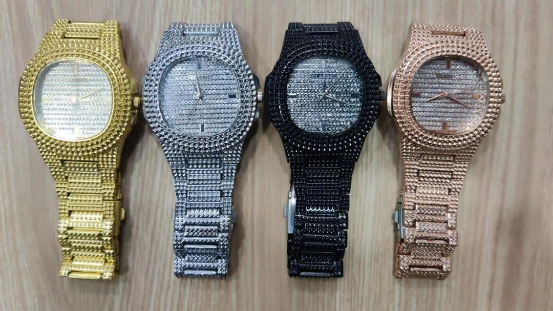 Iced Out Diamond Watch Quartz