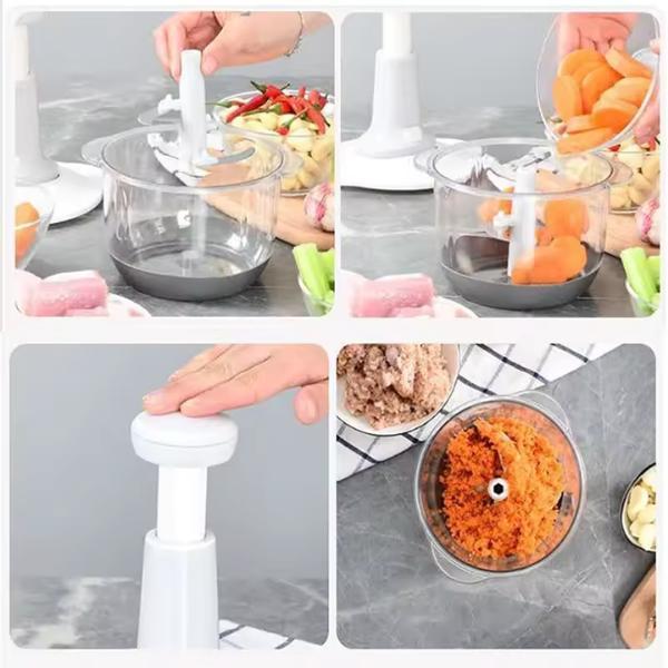 1 Pc Hand Push Manual Food Chopper- 1.5 Liter