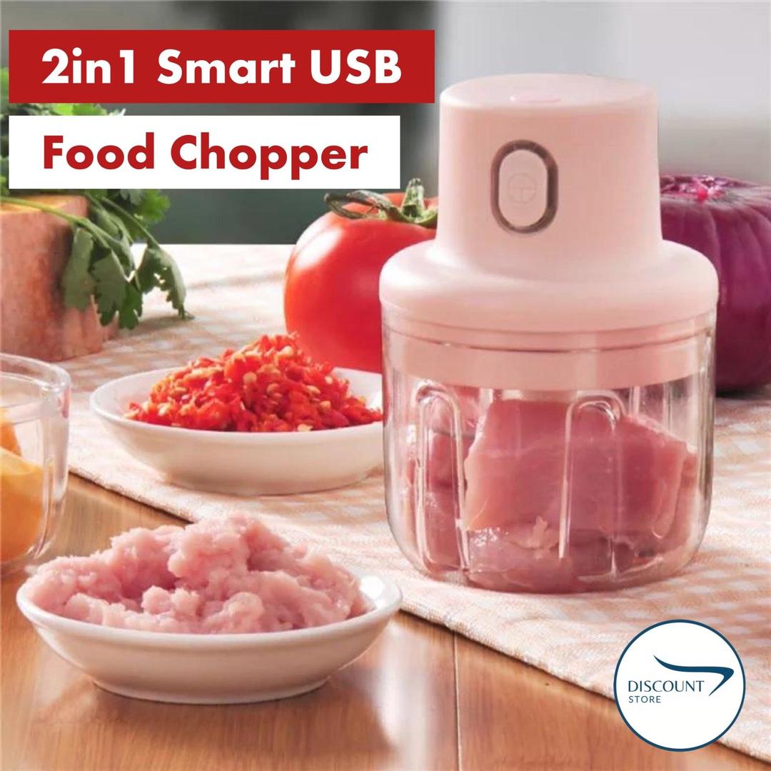 Portable & Rechargeable Electric Food Chopper - 1 Pc in Pink