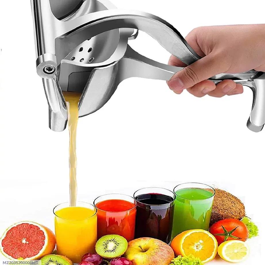 Fruit Press Manual Juicer Extractor Maker Stainless Steel, Hand Press Juicer Squeezer Portable Heavy Duty Premium Quality