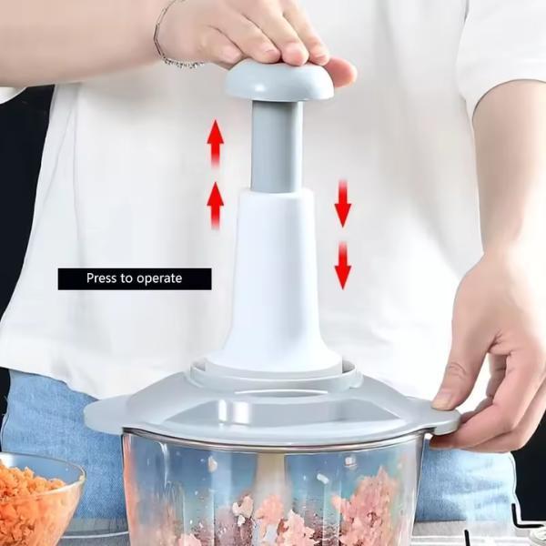 1 Pc Hand Push Manual Food Chopper- 1.5 Liter